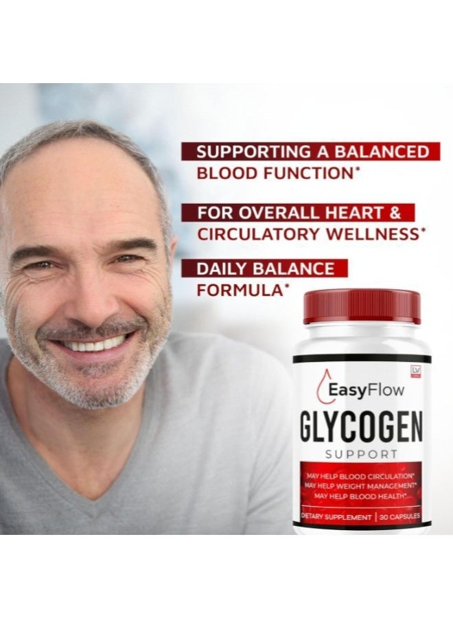 Easyflow (1 Pack) EasyFlow Glycogen – Easy Flow Capsule Cleaner, EasyFlow Pills, Advanced Formula for Overall Wellness, Easy Flow Glycogen Reviews, 60 Capsules - Image 2